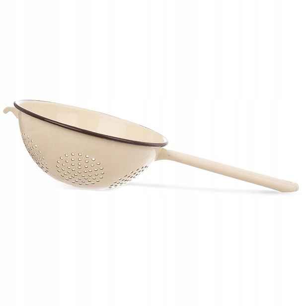 Kuchyňský cedník smaltovaný hnědý Brown 22 cm