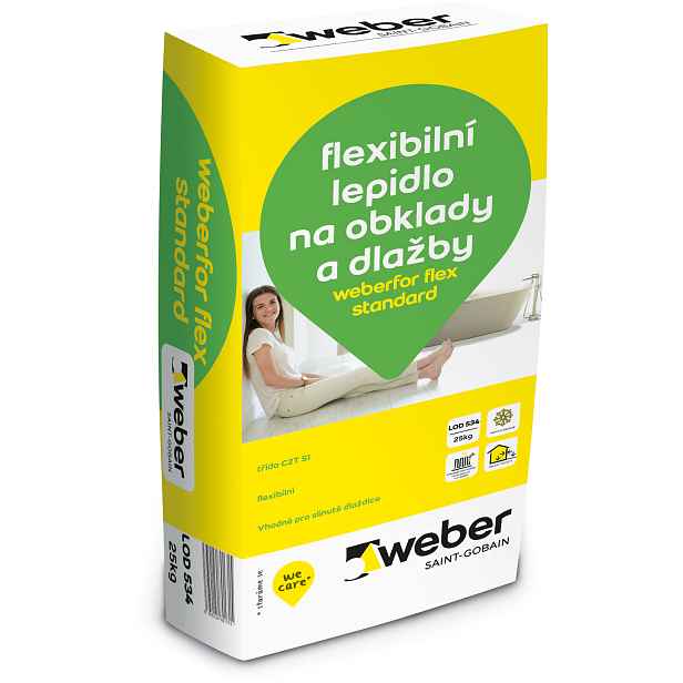 Lepidlo flexibilní weberfor flex standard 25 kg