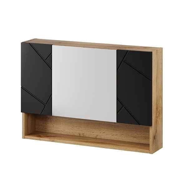 Szynaka Zrcadlová skříňka MAZI BLACK 58 | 80 cm