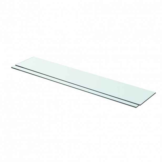 vidaXL Policové desky 2 ks sklo čiré 80 x 15 cm