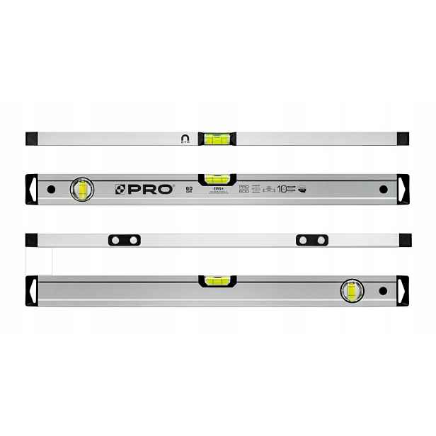 Vodováha PRO600 eloxovaná stříbrná s magnety 60 cm (0,6 m) Pro