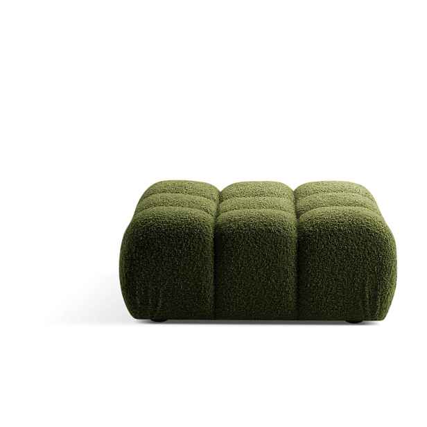 Zelená modulární podnožka z textilie bouclé Bellis – Micadoni Home