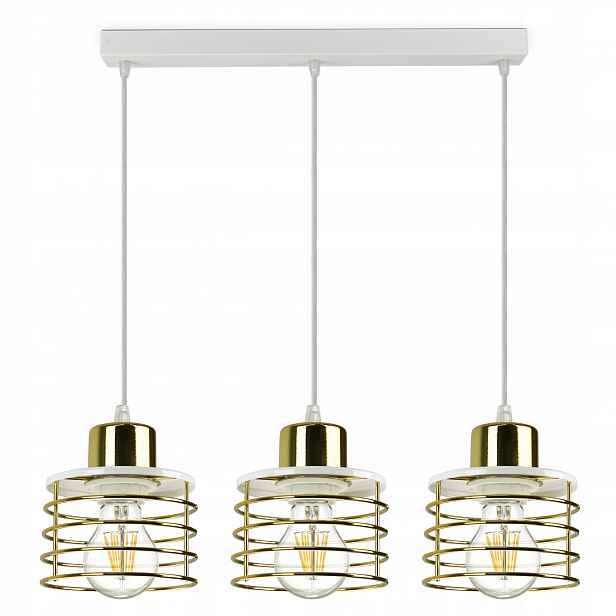 Závěsná lampa Lustr Glamour Zlatý Chrom Měď