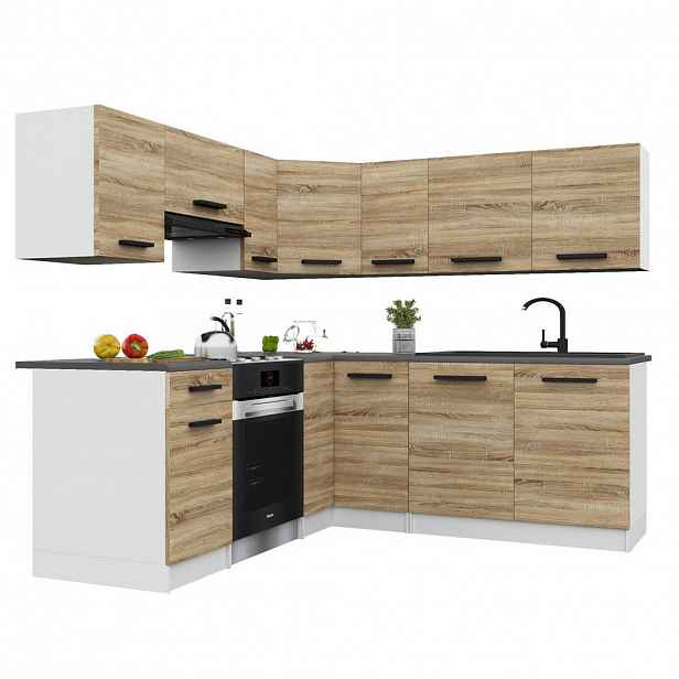 B BELINI GROUP KUCHYŇSKÁ LINKA Italia 6 360 cm, s pracovními deskami, Dub Sonoma