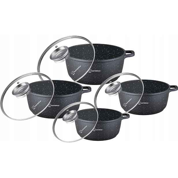 Hrnce Aluminium 6el. Mramor 16/20/24/28cm Masterpan 2148 Akce
