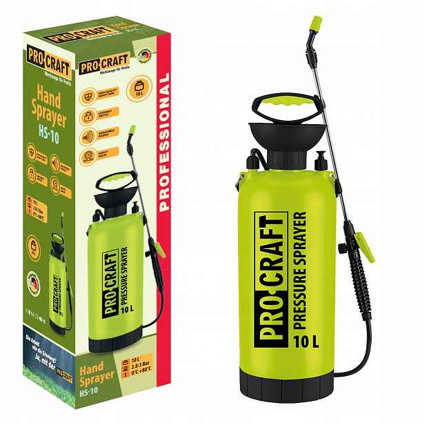 Procraft HS-10 Ruční tlakový postřikovač 10L