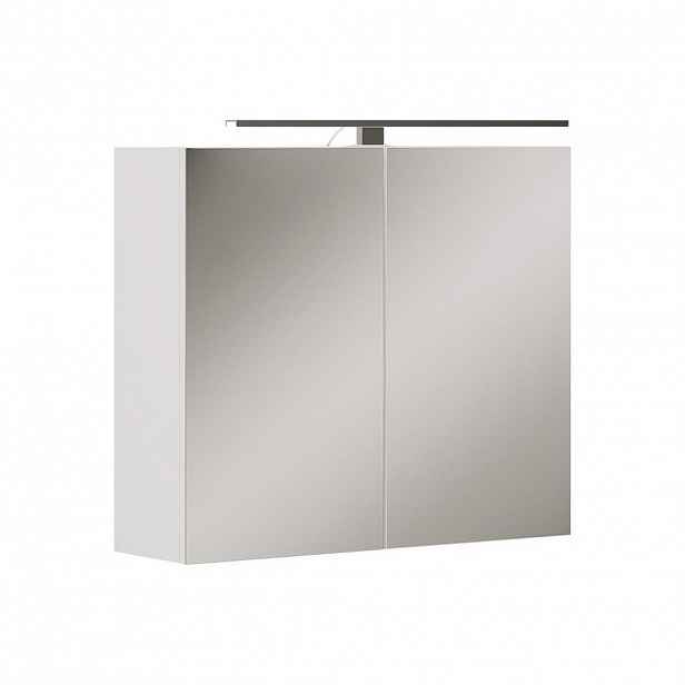 Vicco KOUPELNOVÁ ZRCADLOVÁ SKŘÍŇKA Lavio Bílá 70 x 60 cm s LED osvětlením