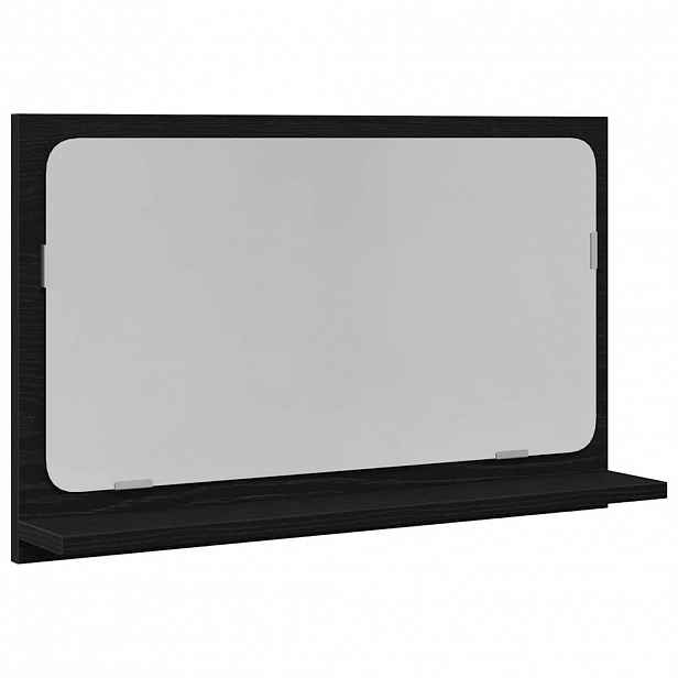 vidaXL Zrcadlová police Černý dub 60 x 10,5 x 37 cm Kompozitní dřevo