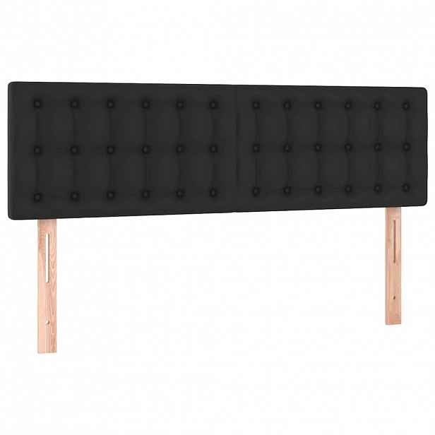 vidaXL Čela postele černá 144x5x78/88 cm umělá kůže