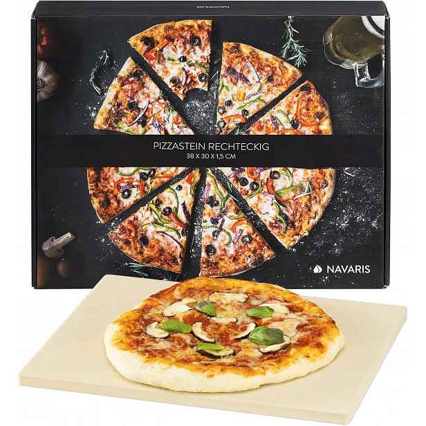 Kámen Na Pizzu Kordierit XL 38X30 CM Pečení Kamna Obdélníkový Set