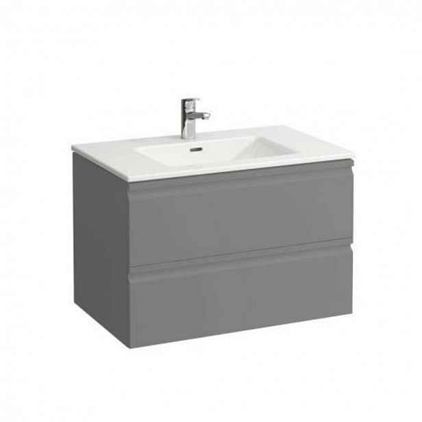 Laufen Pro S - Skříňka s umyvadlem, 80x50 cm,  2 zásuvky, matný grafit H8619634801041
