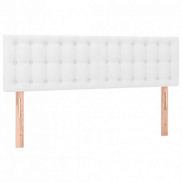 vidaXL Čela postele bílá 144x5x78/88 cm umělá kůže