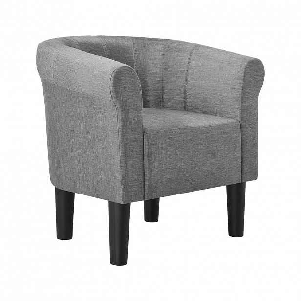 [en.casa] KŘESLO Jelgava textil světle šedé