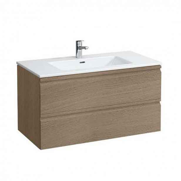 Laufen Pro S - Skříňka s umyvadlem, 100x50 cm, 2 zásuvky, světlý dub H8619654791041