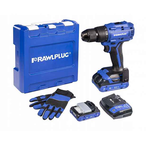 Rawlplug Aku Vrtačka 70Nm 18V Nabíječka Kufr Akumulátor x2