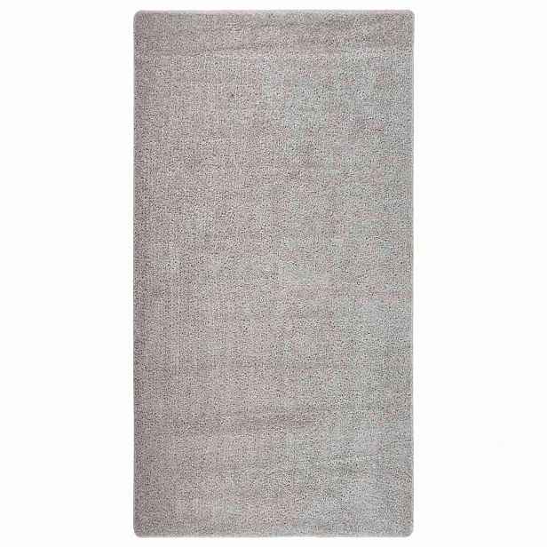 vidaXL Koberec s dlouhým vlasem světle šedý 80 x 150 cm protiskluzový