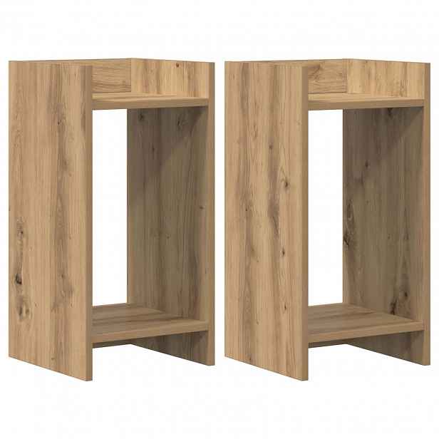 vidaXL Stojan na rostliny 2 ks Dub artisan 30 x 30 x 60 cm