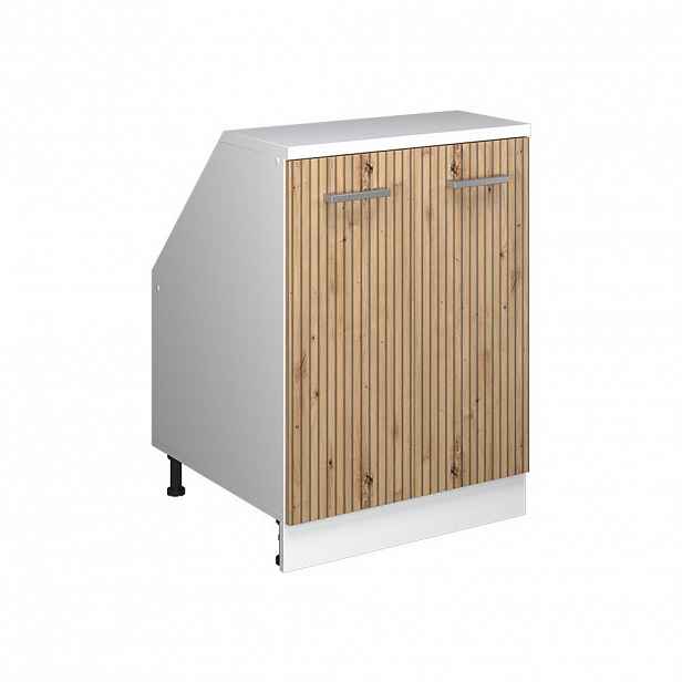 Vicco ŠIKMÁ SKŘÍŇ Rion Řemeslný dub 60 x 81.6 cm se 2 dveřmi, korpus skříně hloubka 60 cm