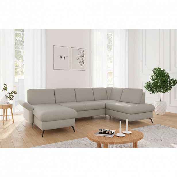 Sit & More SEDACÍ SOUPRAVA, textil, šedohnědá
