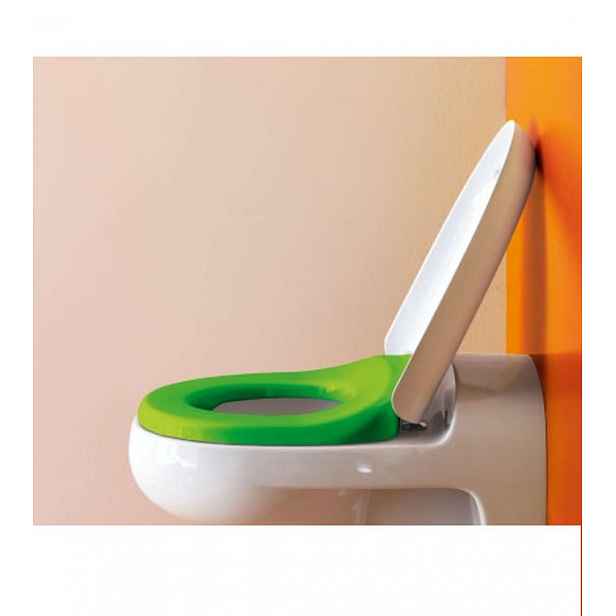 Laufen Florakids - WC sedátko, SoftClose, bílá/zelená H8910310720001