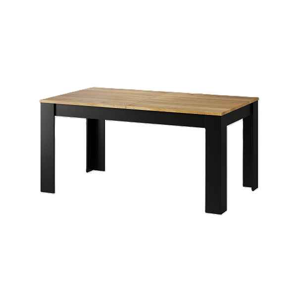 Szynaka Jídelní rozkládací stůl Verita 160/240 cm černý/dub přírodní