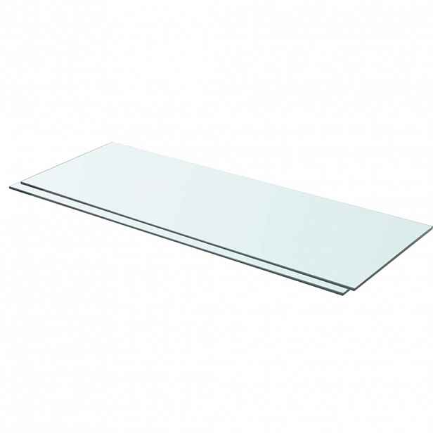 vidaXL Policové desky 2 ks sklo čiré 80 x 30 cm