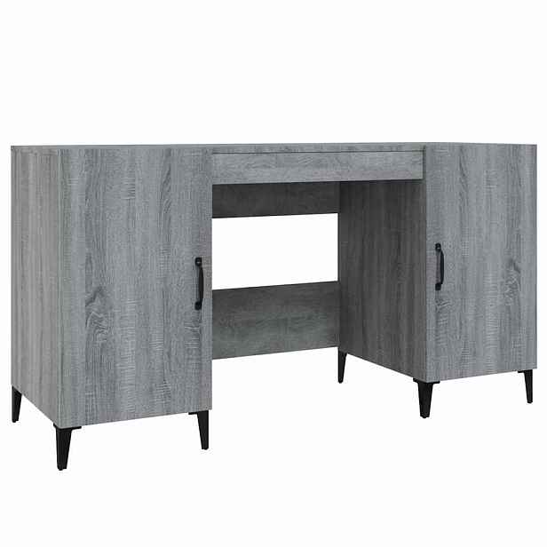vidaXL Psací stůl šedý sonoma 140 x 50 x 75 cm kompozitní dřevo