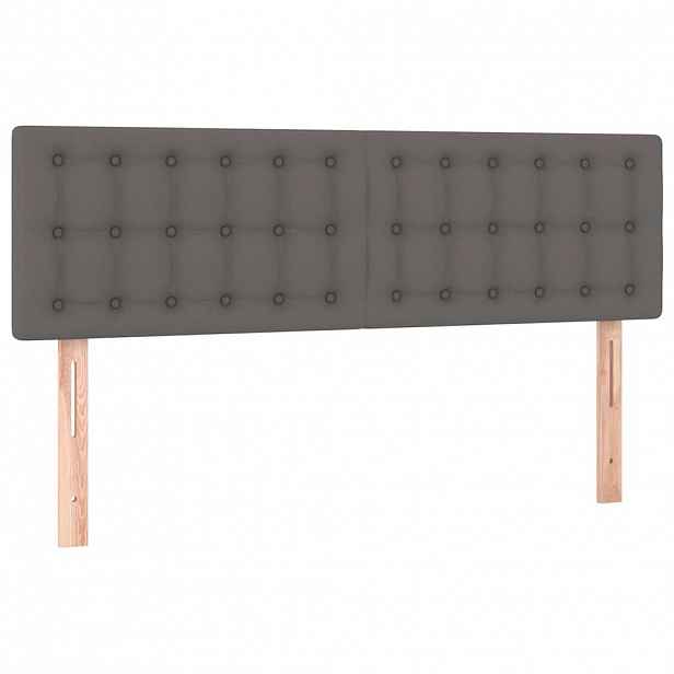 vidaXL Čela postele šedá 144x5x78/88 cm umělá kůže