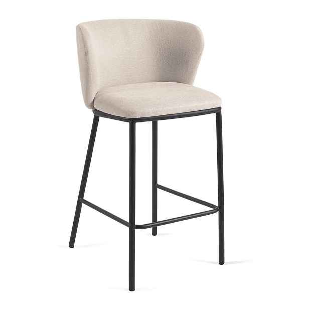 Béžová barová židle (výška sedáku 65 cm) Ciselia – Kave Home