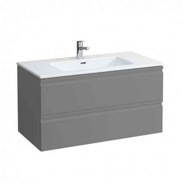 Laufen Pro S - Skříňka s umyvadlem, 100x50 cm, 2 zásuvky, matný grafit H8619654801041