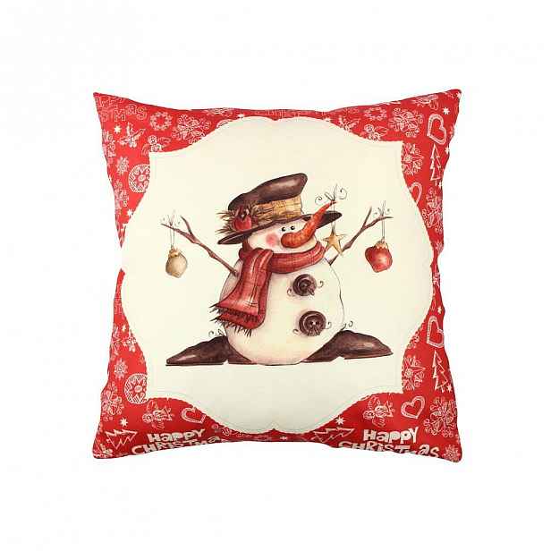 Polštář Snowman Red&White, 43 x 43 cm