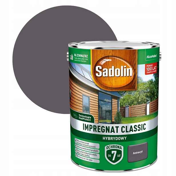 Sadolin Classic Impregnát na dřevo 4,5L Antracit