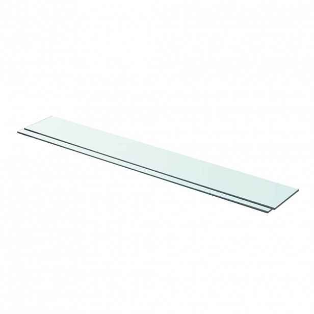 vidaXL Policové desky 2 ks sklo čiré 90 x 12 cm
