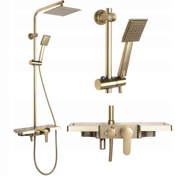 Sprchový set Bravo Brush Gold Rea -P4121) /ka/