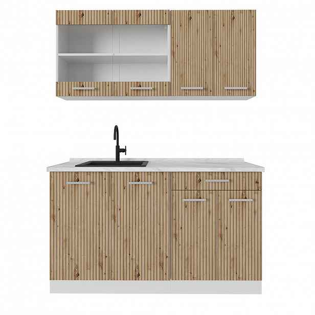 Vicco JEDNOTKOVÁ KUCHYNĚ R-Line Řemeslný dub 140 cm bez pracovní desky