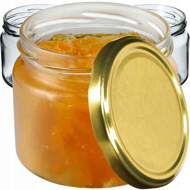 20x Skleněná Zavařovací Sklenice 330 ml Džem Miód Víčko FI82