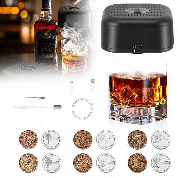 Elektrická Sada Na Uzení Whisky Smoker S Nástroji Na Nápoje