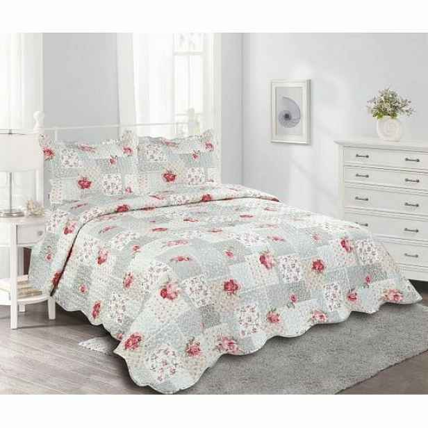 Přehoz na postel Patchwork Idea, 230 x 250 cm, 2 ks 50 x 70 cm, 230 x 250 cm