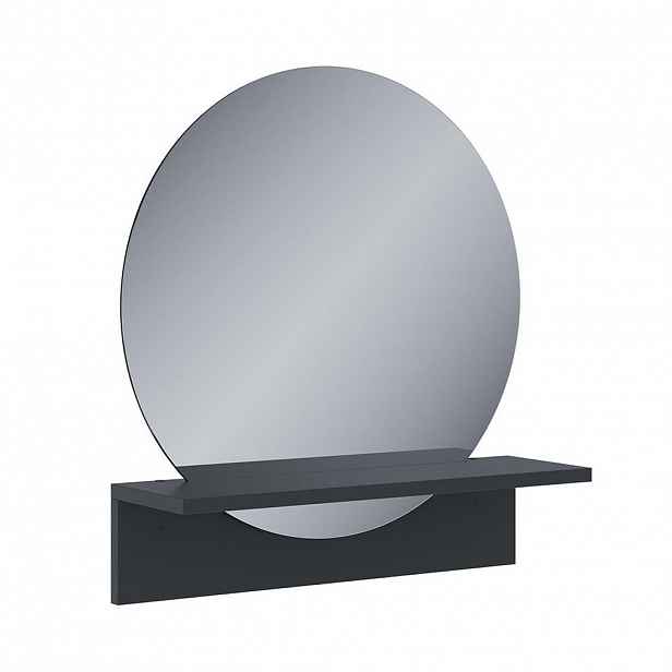 Vicco KOUPELNOVÉ ZRCADLO Elyra Černá 50 x 54.5 cm s policí