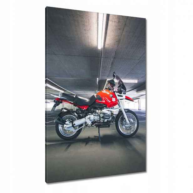 Obrazy 80x120 Červený motocykl Bmw