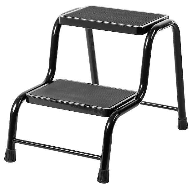 Žebřík Ocelový Žebřík 150 kg Stolička Domácí Schůdky Pevná Stabilní Plošina