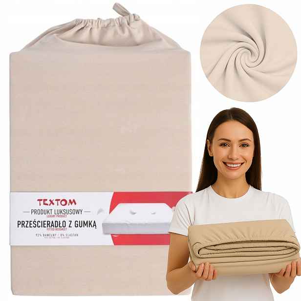 Prostěradlo S Gumičkou 140X200+35 CM Premium Bavlna Elastan Nejvyšší Kvalita