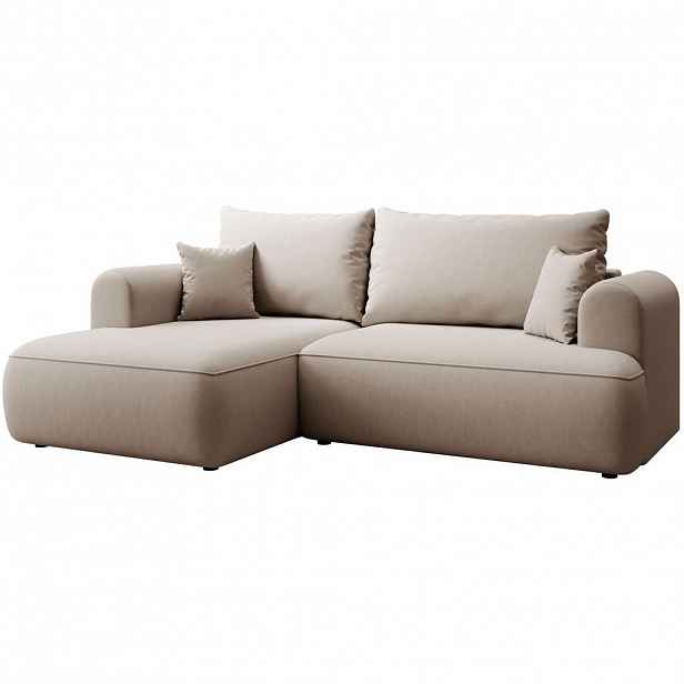 Selsey ROHOVÁ ROZKLÁDACÍ POHOVKA Ovo Mini béžová, se sametovým potahem Easy Clean