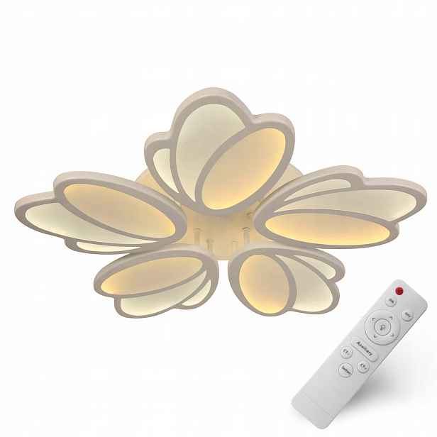 Stropní Svítidlo Bílá Stropní Svítidlo Led Lustr 55 CM S Dálkovým Ovládáním, 3 Barvy, Květ