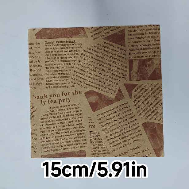 TEMU 31 ks Bílý/Hnědý Potištěný Olejivzdorný Papír pro Restaurace, a Podložky pod Snack - Vintage Styl, 5.91X5.91 Palců