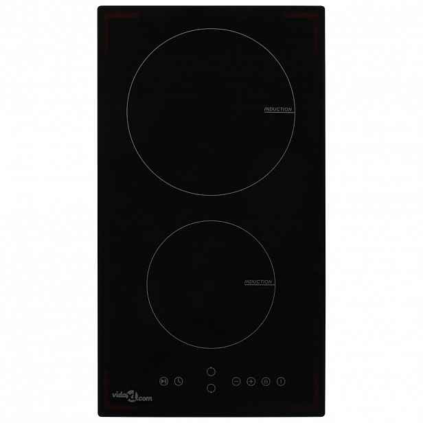 vidaXL Indukční deska 2 varné zóny dotykové ovládání sklo 3 500 W