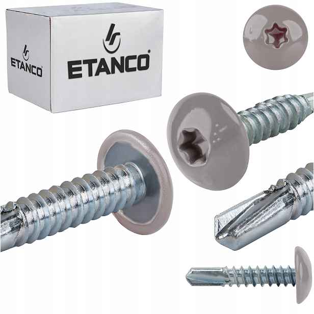 Šrouby do kovu Torx 5 mm 5,5 x 25 mm Ral 9007 500 ks Etanco GT5 Ph