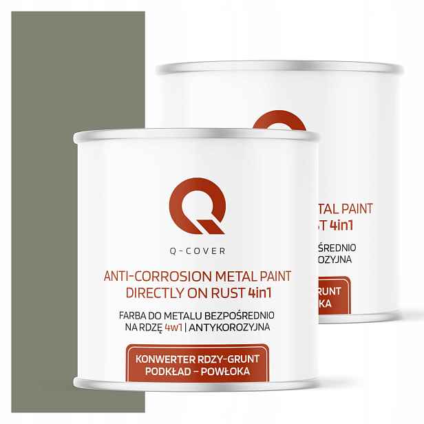 Barva Přímo na rez Metal Aluminium Ocel 2,5L 4v1 Cementový polomat Šedá