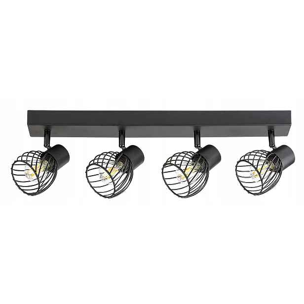 Lineární Stropní svítidlo E14 4X10W černé 73004 Aberama Rabalux
