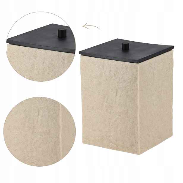 Odpadkový Koš Koupelnový 8 l, odpadkový koš, elegantní, kompaktní, béžový